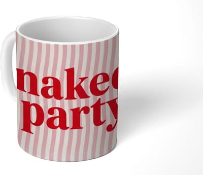 Mok - Koffiemok - Tekst - Modern - Strepen - Mokken - 350 ML - Beker - Koffiemokken - Theemok - Mok met Tekst