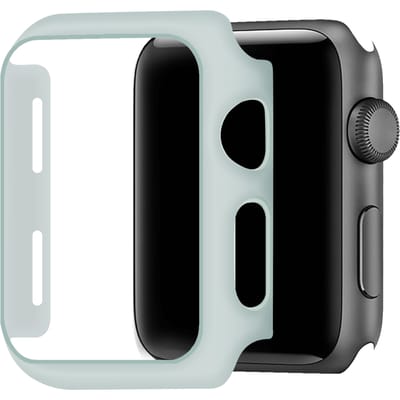 Telefoonglaasje Hoesje - Geschikt voor Apple Watch 1\ Apple Watch 2\ Apple Watch 3 - Kunststof - 38mm - Grijs