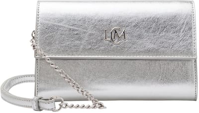 L.CREDI koppeling schoudertas Oliviana Clutch Silber zilverkleurig
