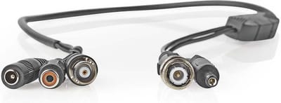 Nedis - Nedis CCTVMIC10BK Microfoon Voor Cctv-beveiligingscamera Bnc + Dc Naar Bnc + Dc + Rca - 30 Dagen Niet Goed Geld Terug