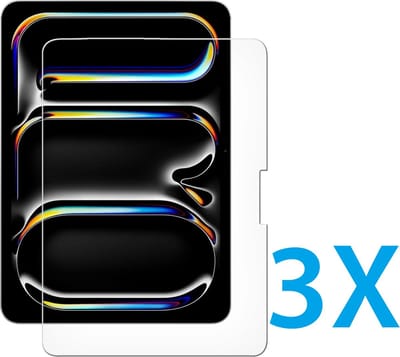 Screen protector Geschikt voor: Apple iPad Air 13 inch (2025) M3 / Air 13 inch (2024) M2 /iPad Pro 13 (2024) M4 - 13 inch Tablet Screenprotector 3x - glas - bescherm - beschermglas - ZT Accessoires
