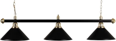 Lamp type pool met drie kappen zwart