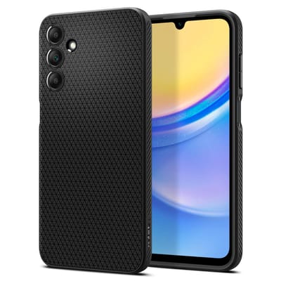 Spigen Liquid Air Hoesje Geschikt voor Samsung Galaxy A15 - Back Cover Flexibel TPU Zwart