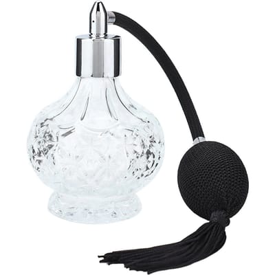 Retro Glazen Parfumflesje Hervulbare Kwast Lege Spuitfles Verstuiver 80ml white