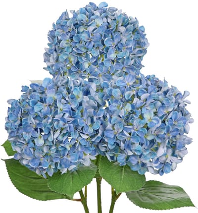 Kunstmatige hortensia bloemen 66,8 cm lange steel blauwe hortensia kunstbloemen realistische faux hortensia's met 6,6 inch grote bloei nep zijden bloem voor thuis bruiloft tafel