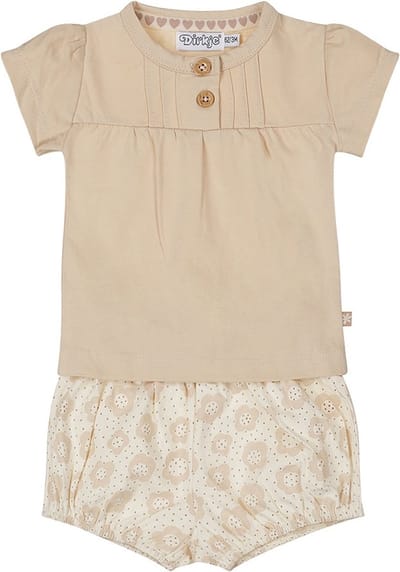 Dirkje Meisjes Kledingset - Beige