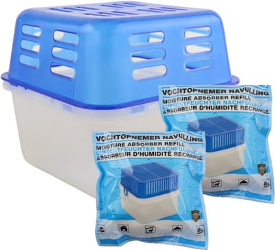 Nordix Luchtontvochtiger - Navulbaar - Vochtopnemer - Absorberend - 13 x 13 cm - Vochtvanger -Vochtvreter - Auto - Voor in huis