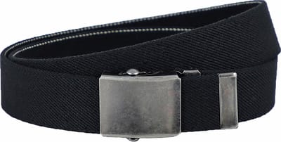 Landley Elastische XXL Canvas Riem Zwart - Lange Stretch Koppelriem - Dames en Heren - Zelf op maat maken - Totale lengte 175 cm - Tot taillemaat 160
