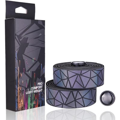 Rubans de Guidon de Vélo de Route EVA PU Ruban de Guidon Course Cyclisme Amortissement des Vibrations Rubans Antidérapants black
