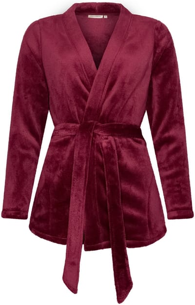 Pastunette Premium - Badjas/Vest - Burgundy Dream - Fleece - Boredaux - Maat L