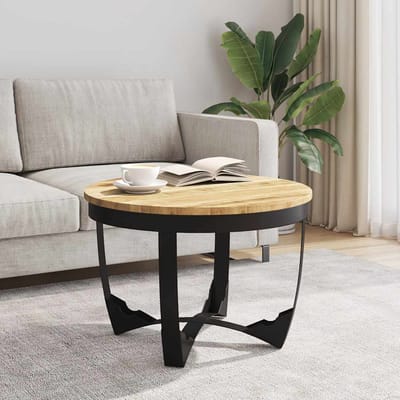 vidaXL - Salontafel - 60x40 - cm - massief - ruw - mangohout