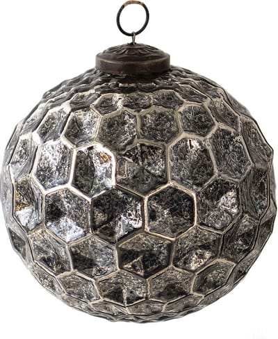 Clayre & Eef Kerstbal Overig Ø 12 cm Zwart Glas Kerstballen