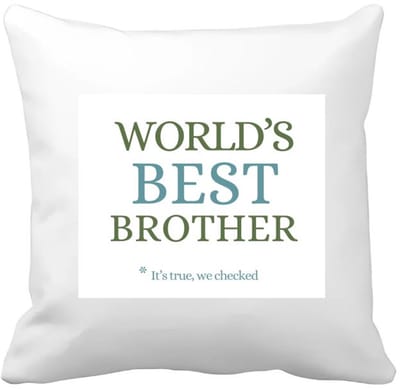 Akyol - world's best brother Kussen hoes - Broer - een broer - verjaardagscadeau - cadeau voor broer - gift - kado - 40 bij 40 cm