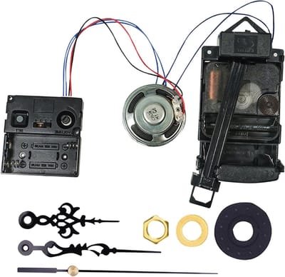 Klok Mechanisme - Muziekdoos Vervanging - Klok Repareren - Verstelbare Melodieën - 10 x 10 x 10 cm - Zwart