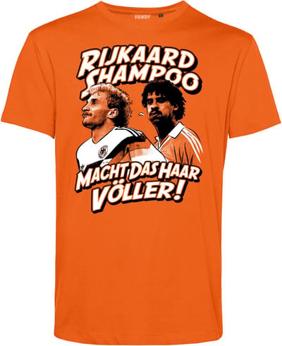 T-shirt Rijkaard Shampoo macht das haar Völler | Holland |Oranje Shirt| Koningsdag kleding | Oranje | maat XS