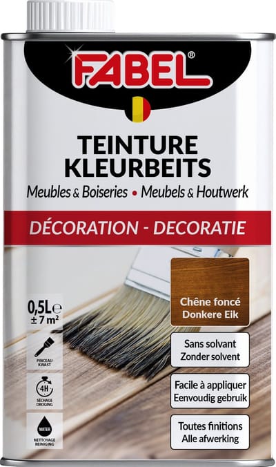 Fabel kleurbeits voor meubels en houtwerk - Donkere Eik 0,5L