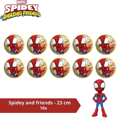 Bal - Voordeelverpakking - Spiderman en Friends - 23 cm - 10 stuks
