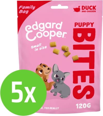 Edgard & Cooper Bite Puppy Duck Small 120 gram - Hondensnacks - 5 verpakkingen