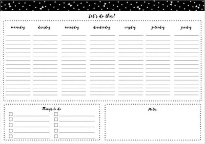 Lettertijd - Weekplanner - A4 formaat