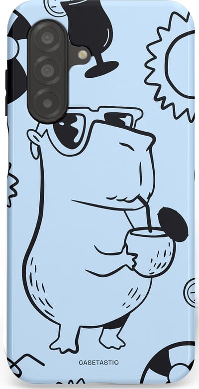 Casetastic Hoesje Geschikt voor Samsung A26 - Stijlvolle Beschermende Duo-layer Case - Capibara cocktail
