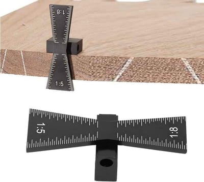 Dailygoods- Zwaluwstaartmarkering - Meetinstrument voor Houtverbindingen - Zwaluwstaartgeleider - Schaal 1:5/1:8 - Houtbewerkingsprojecten - Hoge Kwaliteit - Houtbewerkingsgereedschap