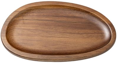 Dailygoods- Serveerschaal Waterdicht - Acaciahout - Antislip - Decoratief - Afgeronde Randen - Slijtvast en Valbestendig - Dienblad