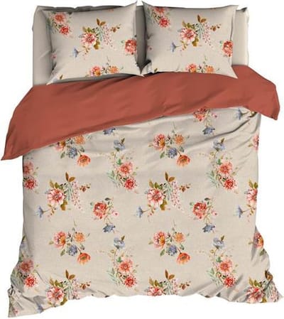 Satin d'Or Eileen - Dekbedovertrek - Lits-jumeaux 260x200/220 cm - Sandybeige