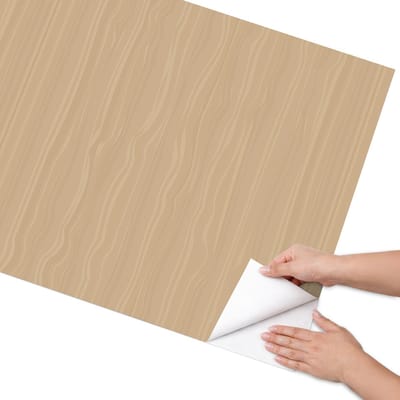 Coloray Meubel Wrap Folie - Beige Meubelfolie - 75x150 cm - Meubelfolie Zelfklevend Beige ringen - Wrapfolie Keuken - Minimalist Meubelfolie - Decoratiefolie - Tafeldecoratie - Texturen