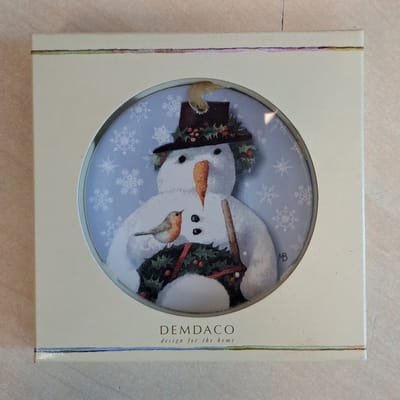 Natures Journey - Marjolein Bastin - Snowman Mini Plate Ornament