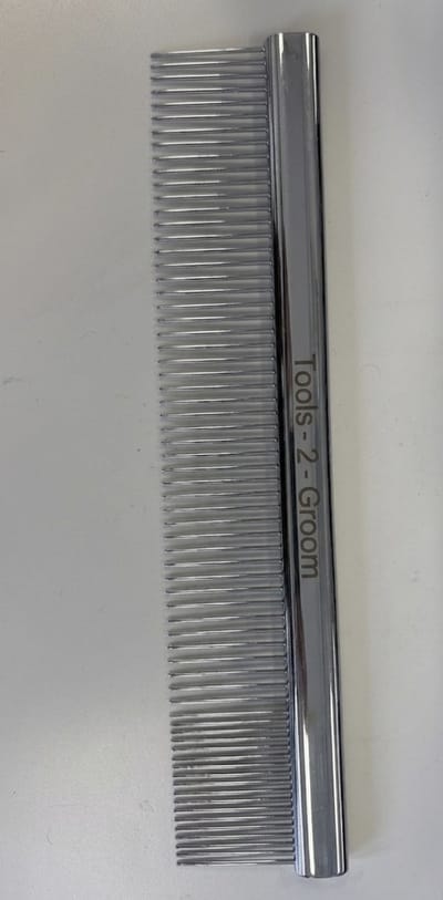Tools 2 groom Poedelkam metaal 24 cm