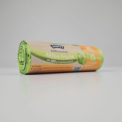 Swirl Vuilniszakken 35 Liter | Trekband | 216 Zakken | Actif Fresh | Gerecycled LDPE | 40 My | 55x63 cm - Swirl 35 Liter Afvalzakken, Trekbandzakken 35 Liter