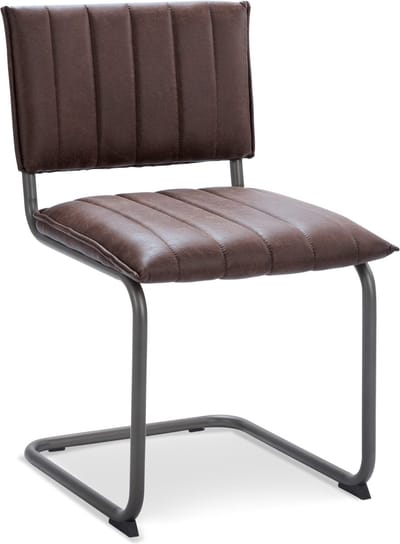 Icon Living - Stoel Denton - Stof Rawhide Brown - Gun Color Frame