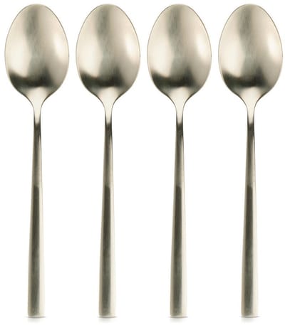 Excellent Houseware - Stalen Theelepeltjes - Set van 4 - Goudkleurig - Vaatwasserbestendig