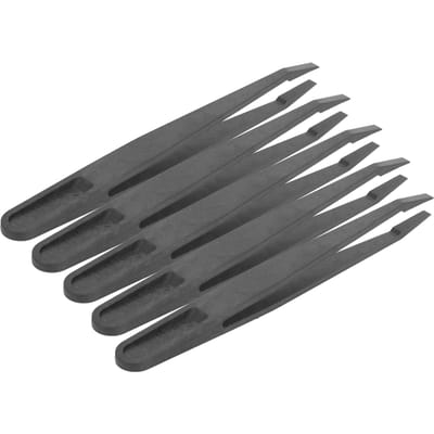 20 Stuks Antistatische Pincetten Koolstofvezel Gebogen Punt voor DIY Elektronica Horlogereparatiegereedschap gray
