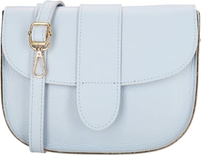 Charm London Anna Crossbody Schoudertas - Leren Dames Tas - Leren Dames Tas - Babyblauw