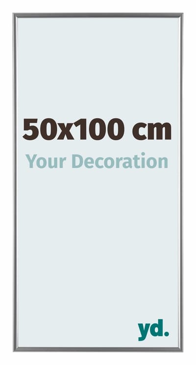 Your Decoration - Fotolijst 50x100 cm - Kunststof - Zilver Hoogglans - Evry