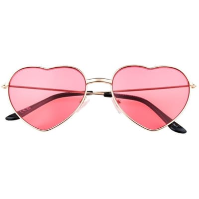 Dames Roze Liefde Hartvormige Zonnebril Vrouwen Meisje Lolita Metalen Materiaal Frame Bril Reizen Stijlvolle Dames Zonnebril gafas de sol
