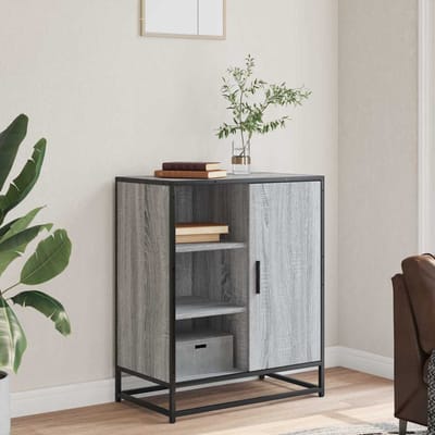 vidaXL - Dressoir - 62x35x76 - cm - bewerkt - hout - grijs - sonoma - eikenkleurig
