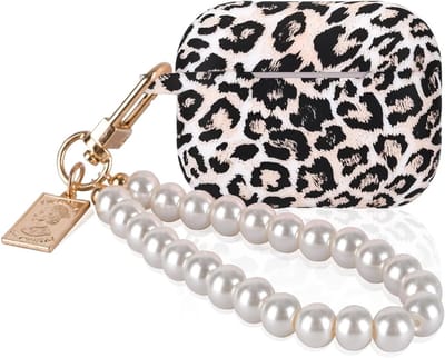 Leopard Patroon Sleutelhanger Hoes voor Airpods Pro 2 - Siliconen Beschermhoes, Stootvast, Stofdicht en Krassenbestendig voor Vrouwen