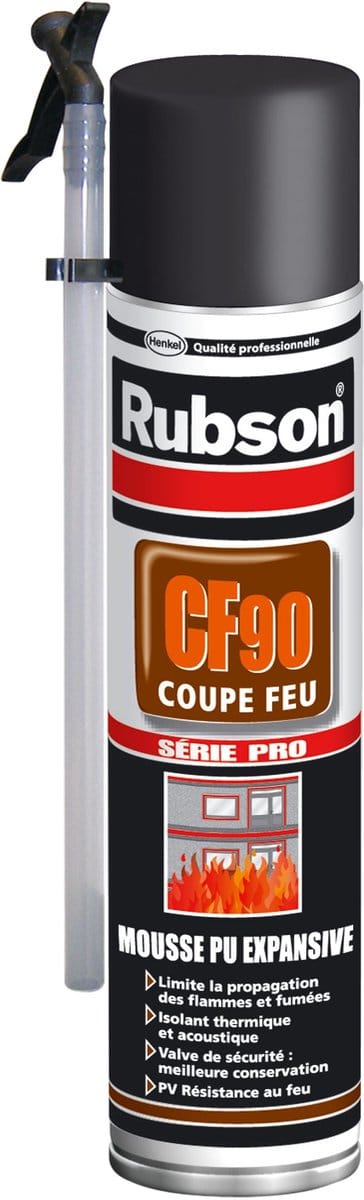 Brandwerend expansieschuim in spuitbus - RUBSON - CF 90 - Brandbeveiliging - Multifunctionele isolatie - 600 ml