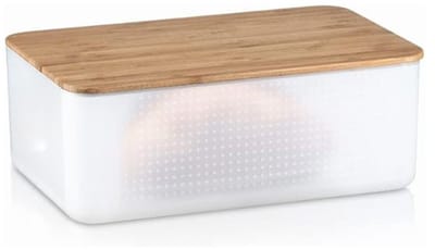 Famanu - Broodtrommel grote brooddoos voor meerdere broden met strak metalen ontwerp