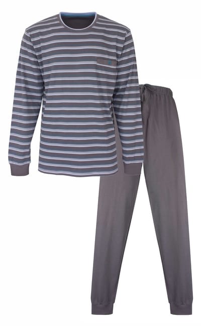 Paul Hopkins Heren Pyjama - Elastische boorden - Licht Blauw - Maat S