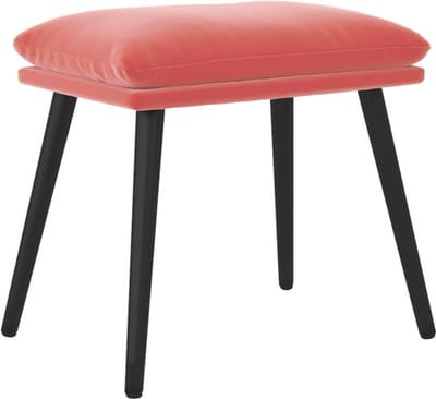 vidaXL - Voetenbank - 45x29,5x35 - cm - fluweel - roze