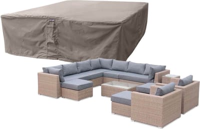 Raffles Covers loungesethoes - 300 x 300 H: 70 cm - RLS300300 - Waterdicht - Ademend - UV-bestendig - Elastisch rijgkoord - Beschermhoes tuinmeubelen
