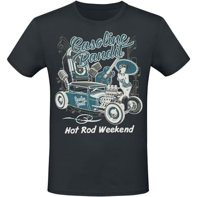 Gasoline Bandit - Rockabilly T-shirt - Hot Rod Weekend - S tot 4XL - voor Mannen - zwart