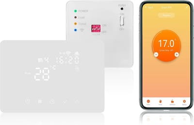 Thermostaat voor cv - Draadloos met Wifi - Met App - Grijs