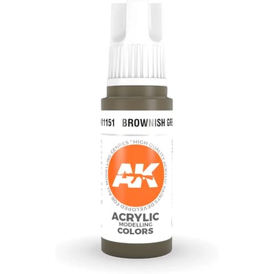 Brownish Green Acrylic Modelling Color - 17ml - AK-11151
