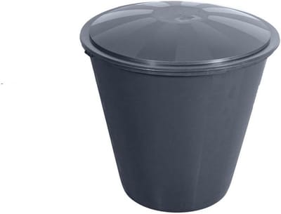 Regenton met kraan - Watertank tuin - Regenwater opvangen - Inclusief deksel kraan - 210 liter - Grijs