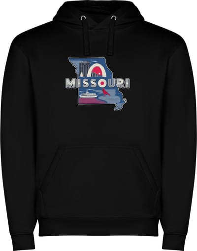 Zwarte Wanna have hoodie voor de echter Amerika / Verenigde Staten liefhebber, de Amerikaanse staat Missouri Print Full Color Color merk Roly maat S