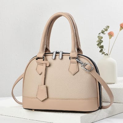 Nouveau Sac à Main Mode Macaron Simple d'Utilisation Sac à Bandoulière Tempérament Assemblage Haut Niveau d'Apparence Grande Capacité Sac Bandoulière . beige